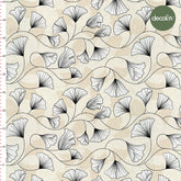 Digitally Printed Fabric with Ivy Ginkgo Leaves Pattern